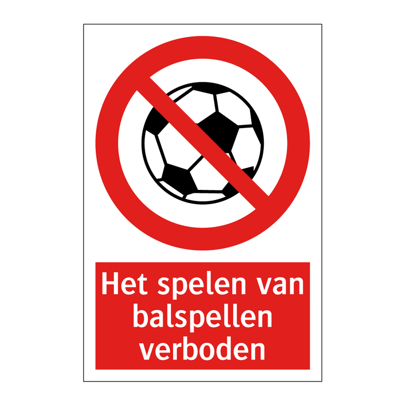 Het spelen van balspellen verboden