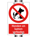 Honden en katten verboden