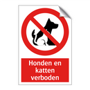 Honden en katten verboden