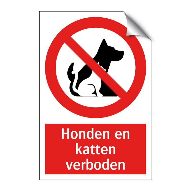 Honden en katten verboden