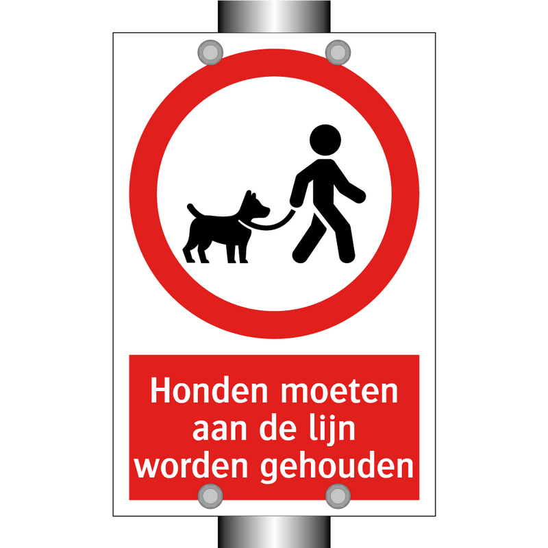 Honden moeten aan de lijn worden gehouden