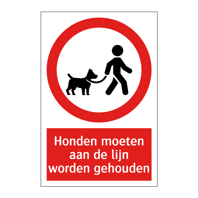 Honden moeten aan de lijn worden gehouden