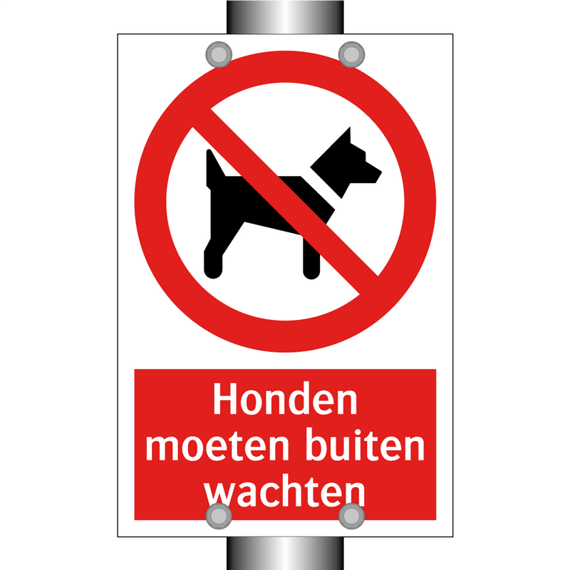 Honden moeten buiten wachten
