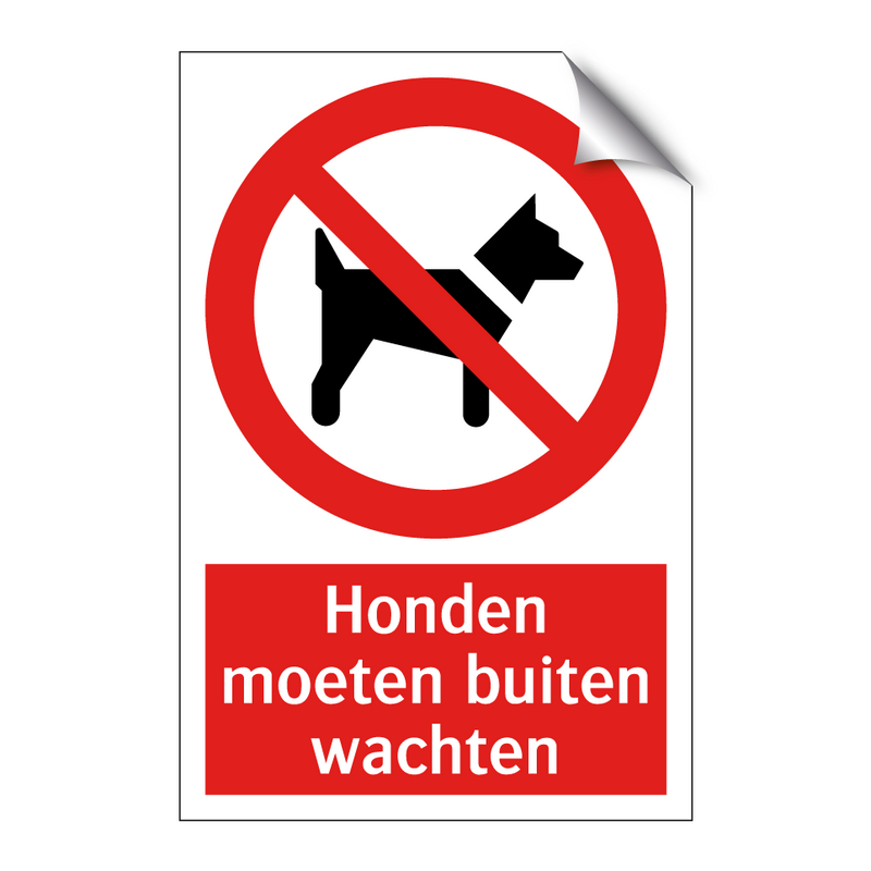Honden moeten buiten wachten