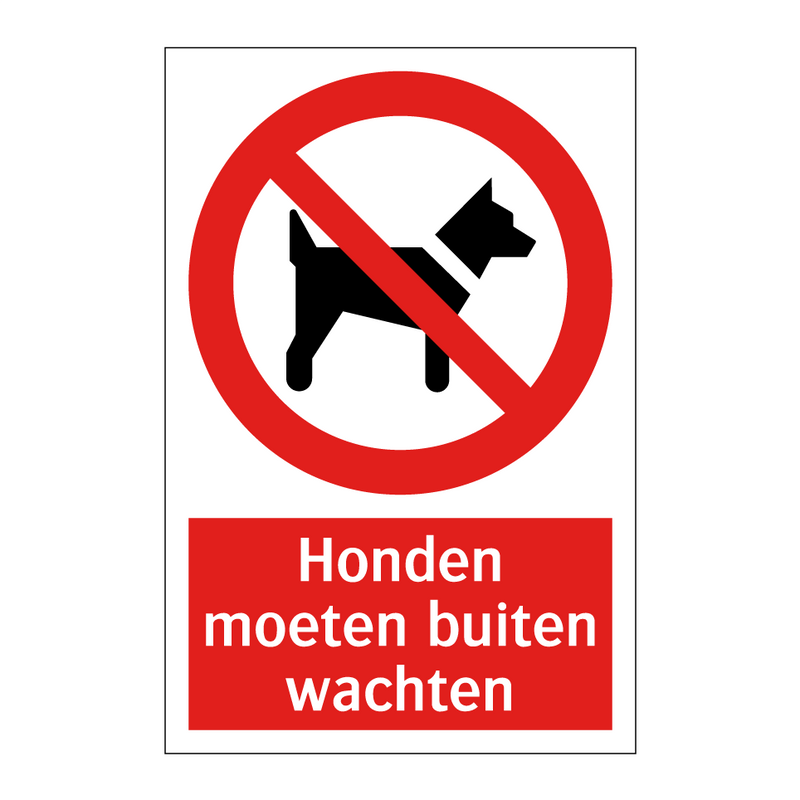 Honden moeten buiten wachten