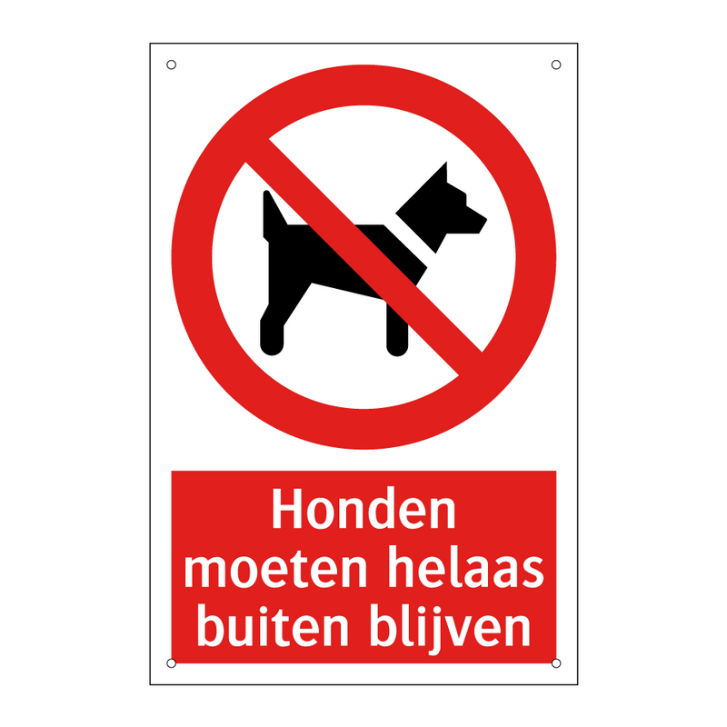 Honden moeten helaas buiten blijven