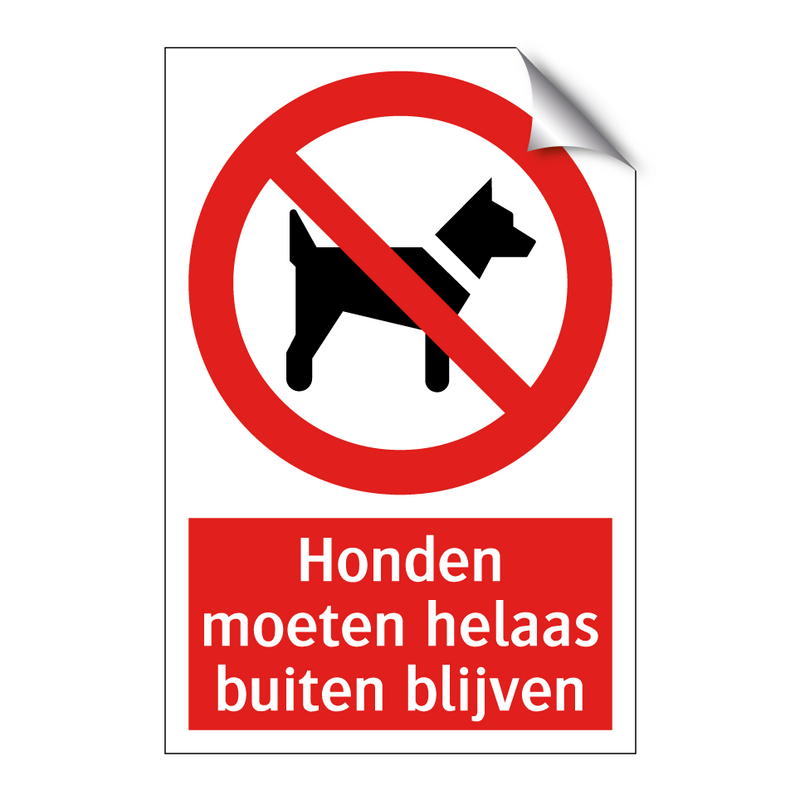 Honden moeten helaas buiten blijven