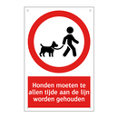 Honden moeten te allen tijde aan de lijn worden gehouden