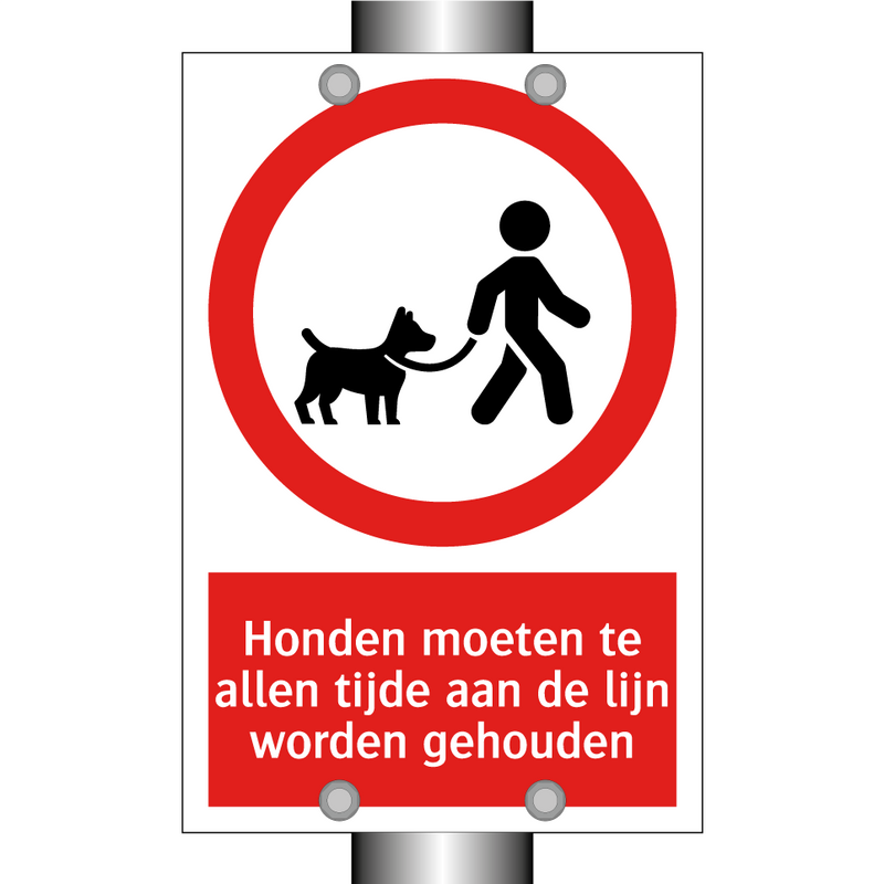 Honden moeten te allen tijde aan de lijn worden gehouden