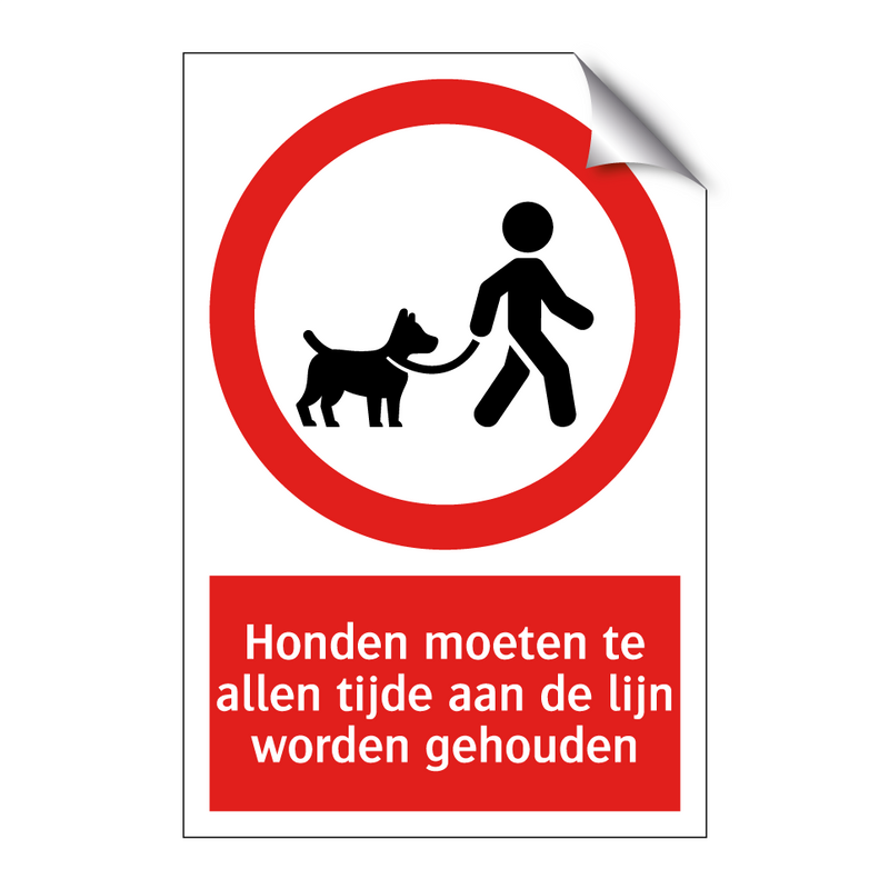 Honden moeten te allen tijde aan de lijn worden gehouden