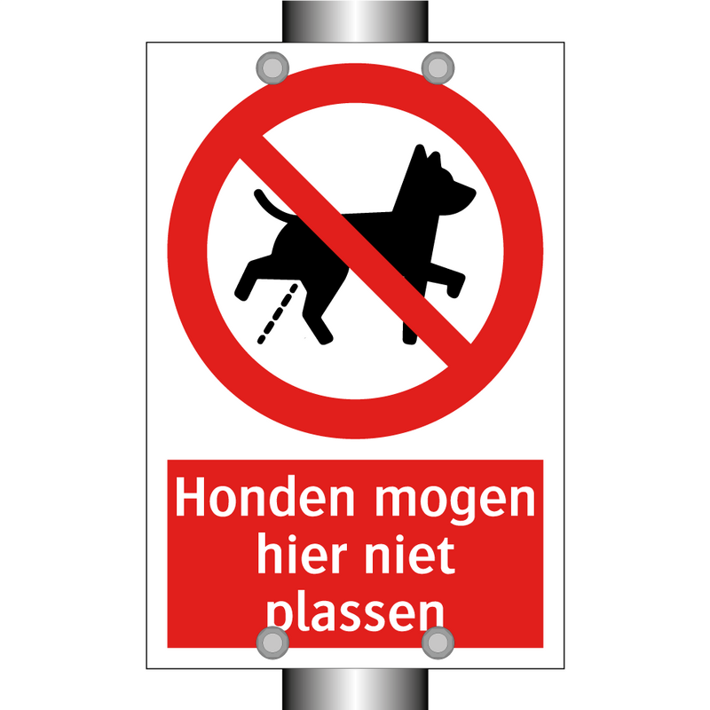 Honden mogen hier niet plassen