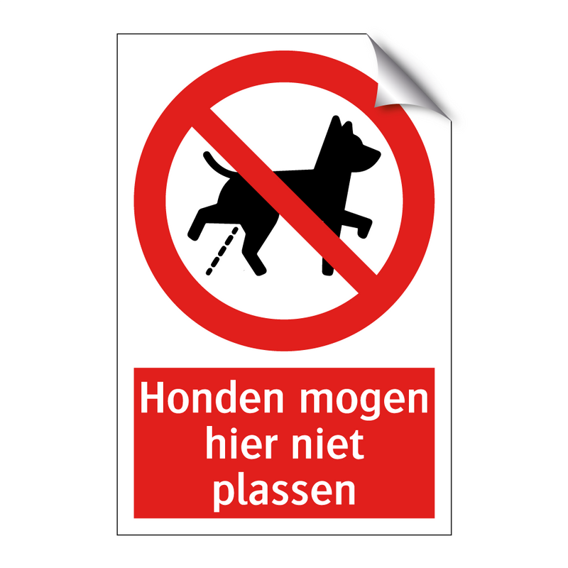 Honden mogen hier niet plassen