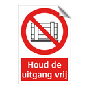Houd de uitgang vrij