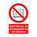 Houd het op- en afstapgebied vrij van objecten