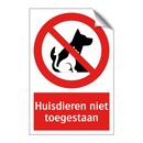 Huisdieren niet toegestaan