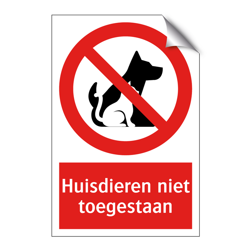 Huisdieren niet toegestaan