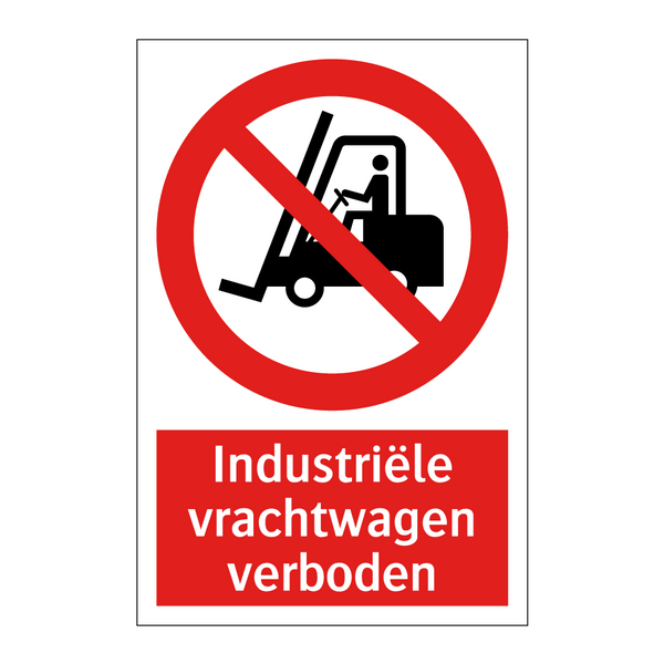 Industriële vrachtwagen verboden