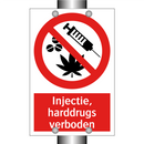 Injectie, harddrugs verboden