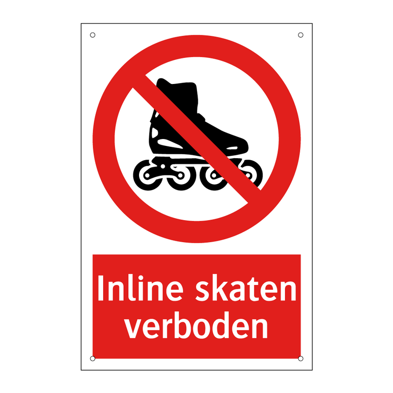 Inline skaten verboden
