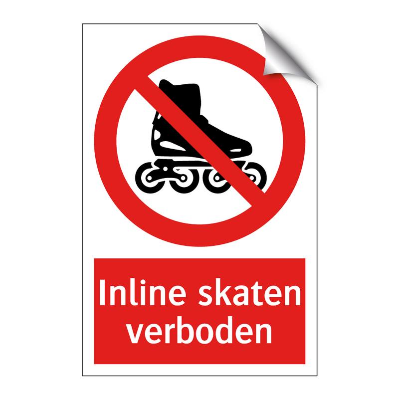 Inline skaten verboden