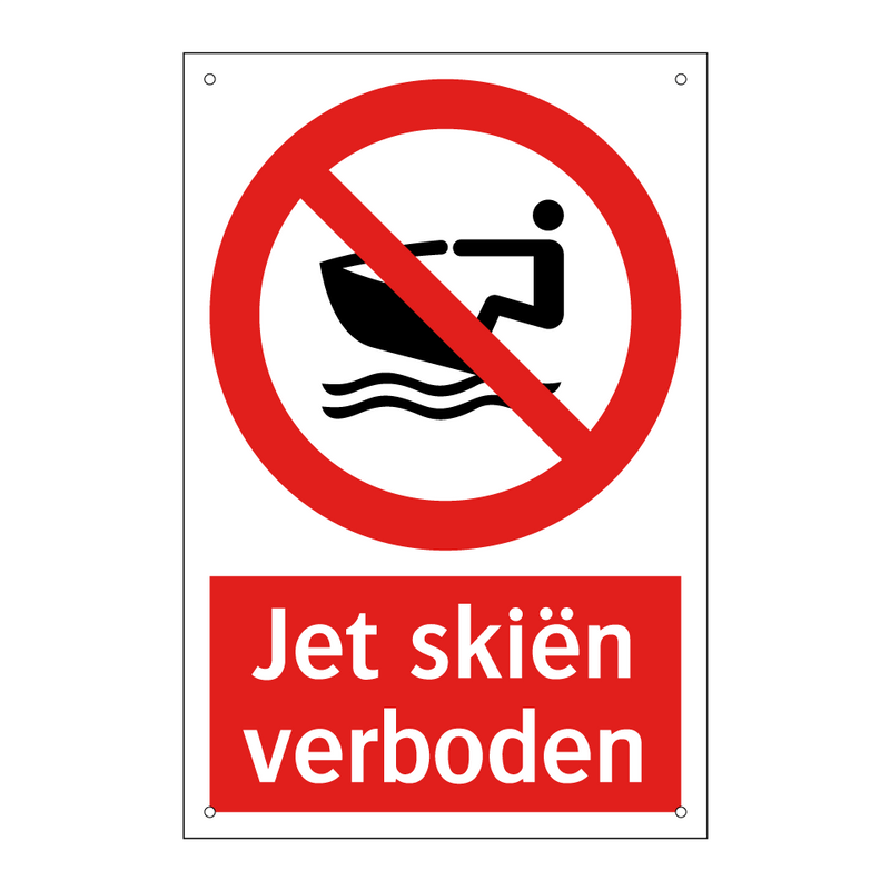 Jet skiën verboden