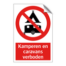 Kamperen en caravans verboden
