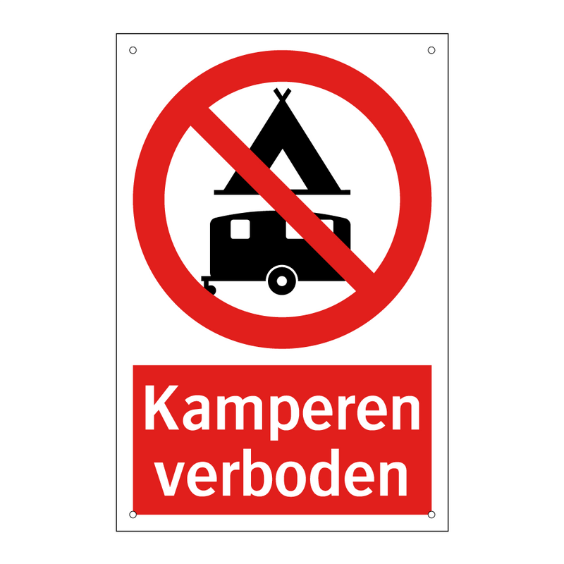 Kamperen verboden
