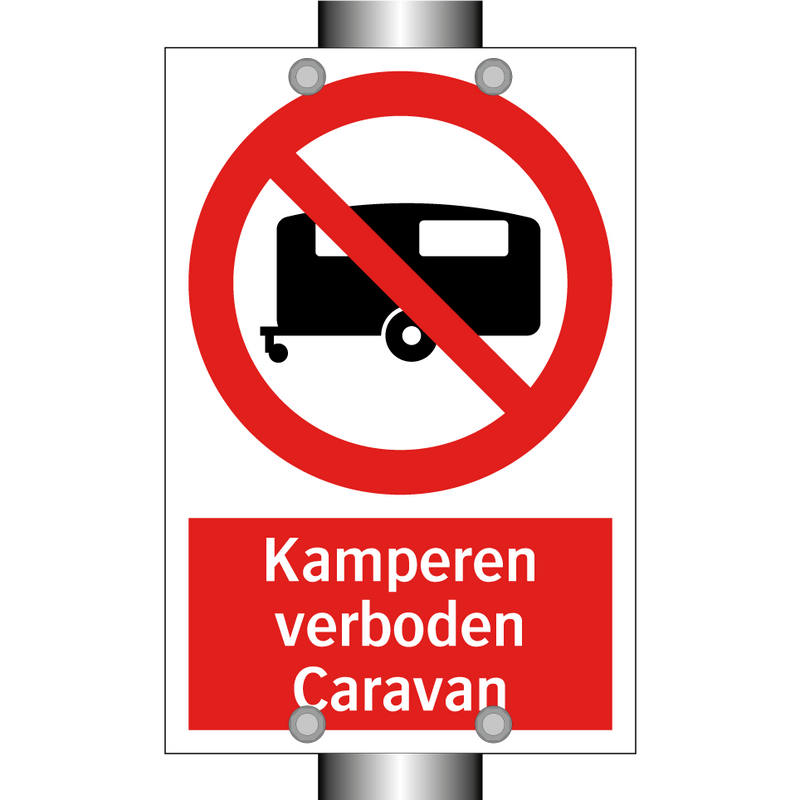 Kamperen verboden Caravan