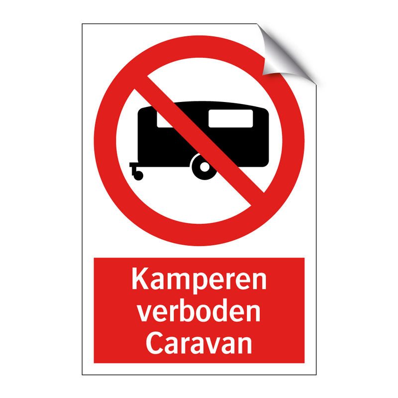 Kamperen verboden Caravan