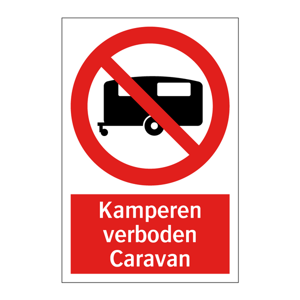 Kamperen verboden Caravan