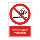 Kantenslijpen verboden