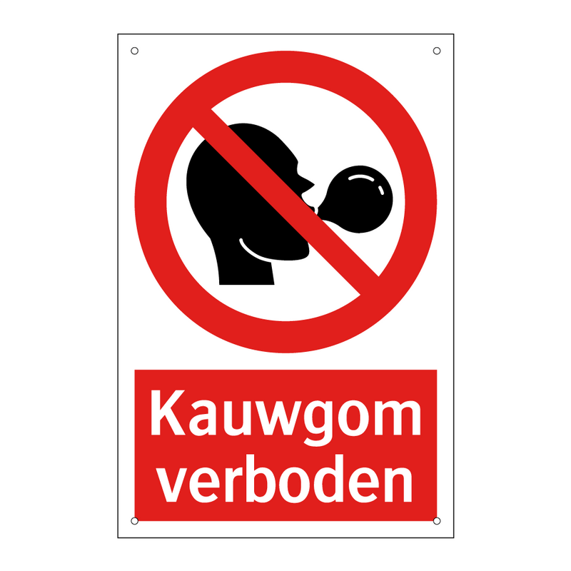 Kauwgom verboden