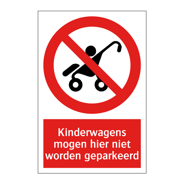 Kinderwagens mogen hier niet worden geparkeerd