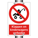 Klappen en kinderwagens verboden