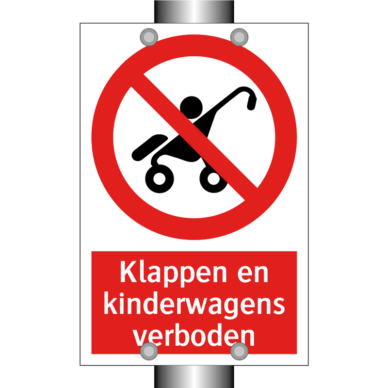 Klappen en kinderwagens verboden