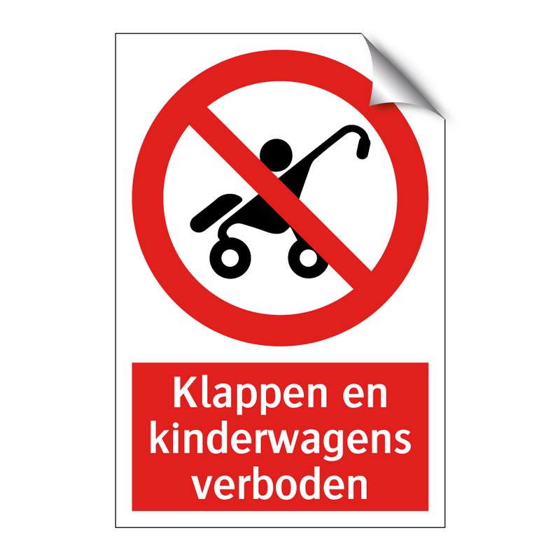 Klappen en kinderwagens verboden