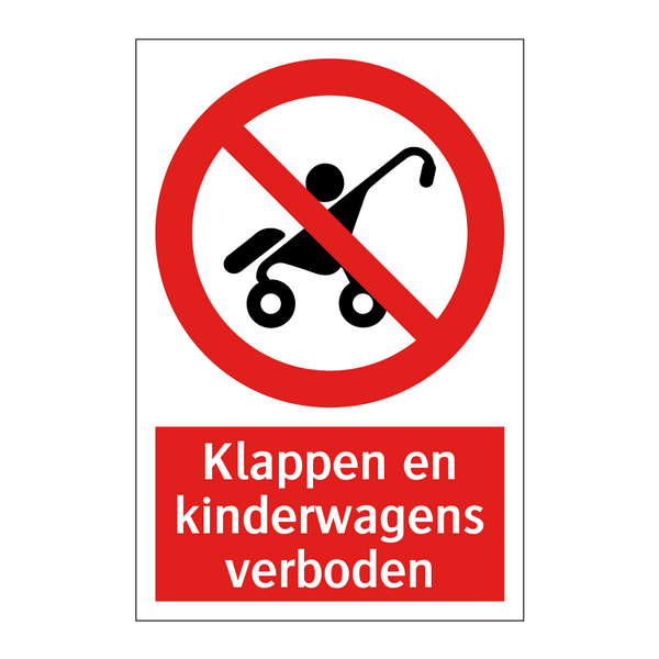 Klappen en kinderwagens verboden