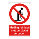 Kleding reinigen met perslucht verboden