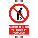 Kleding reinigen met perslucht verboden