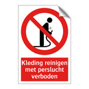 Kleding reinigen met perslucht verboden