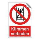 Klimmen verboden