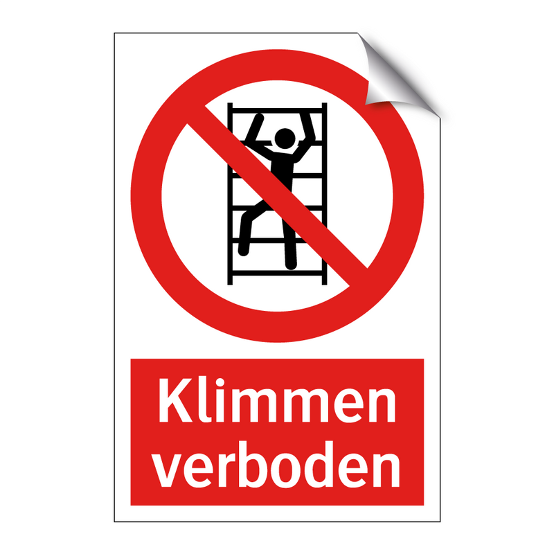 Klimmen verboden