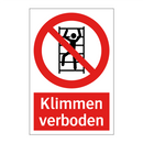 Klimmen verboden