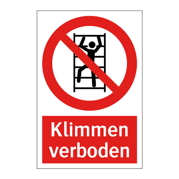 Klimmen verboden