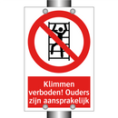 Klimmen verboden! Ouders zijn aansprakelijk
