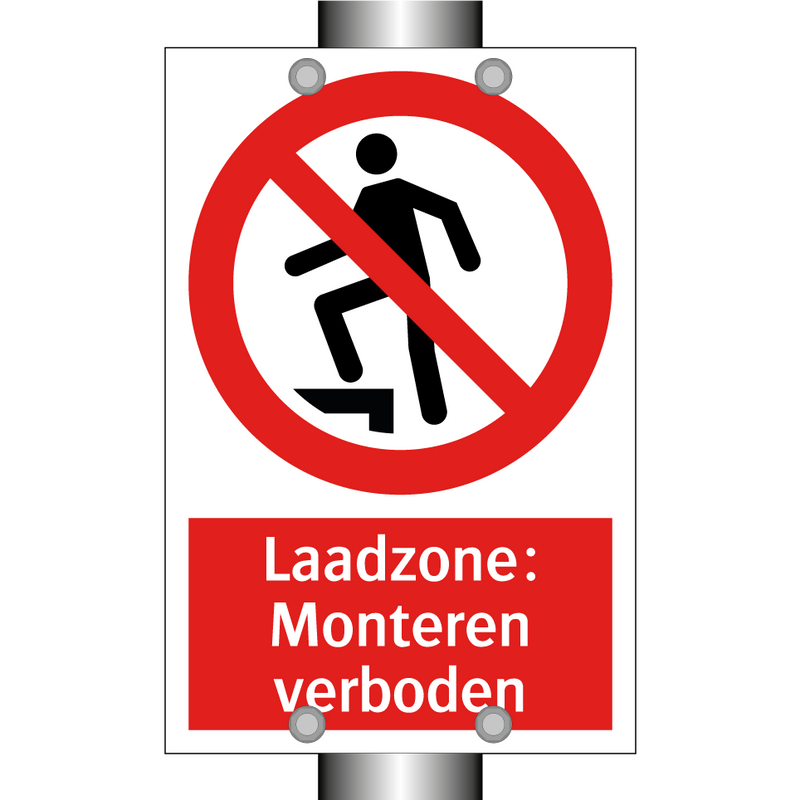 Laadzone: Monteren verboden
