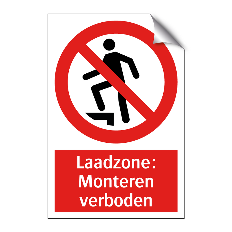 Laadzone: Monteren verboden