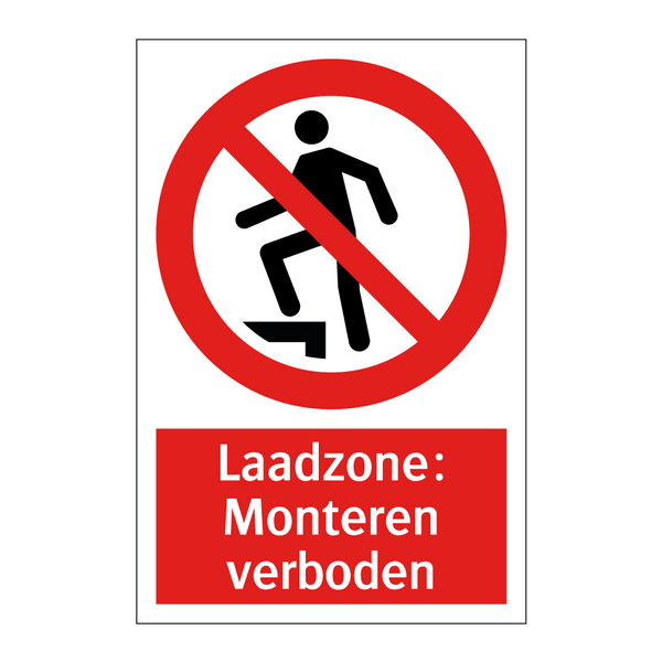 Laadzone: Monteren verboden