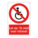 Let op: Te steil voor rolstoel