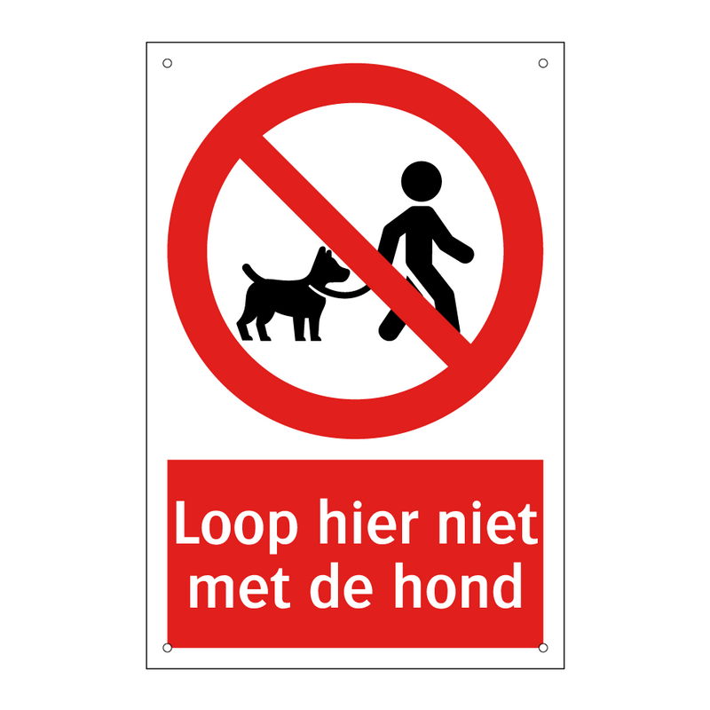Loop hier niet met de hond